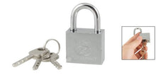 Load image into Gallery viewer, uxcell 30mm Width Silver Tone Metal Shackle Security Padlock w 3 Keys
