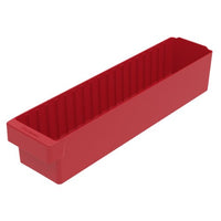 Akro-Mils 31164 23-7/8-Inch L by 5-9/16-Inch W by 4-5/8-Inch H AkroDrawer Plastic Storage Drawer, Red, Case of 6