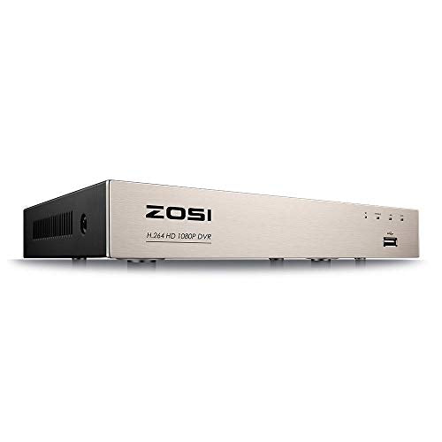 ZOSI 8 Channels Full 1080P High Definition Hybrid 4-in-1 HD TVI DVR Video Recorder CCTV Network Motion Detection for Surveillance Security Camera System Mobile Phone Monitoring Real Time Recording