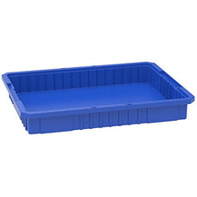 Load image into Gallery viewer, Akro-Mils 33223 Akro-Grid Plastic Slotted Dividable Modu Box Stackable Grid Storage Tote Container, (22-1/2-Inch L x 17-3/8-Inch W x 3-Inch H), (6 Pack), Blue
