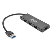 Tripp Lite 4-Port USB 3.0 SuperSpeed Hub, 4 Ports, Black, Each (TRPU360004SLIM)