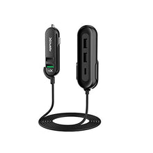 Load image into Gallery viewer, RapidX X5 Plus Car Charger 5 USB Ports QC 3.0/Type C Black on Black
