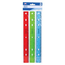 Load image into Gallery viewer, Jot Colorful Translucnet 12&quot; Rulers, 3 ct. Pack - Factory Sealed - Ships Within 24 Hours
