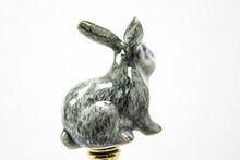 Load image into Gallery viewer, Gray Rabbit Finial Hand Painted Porcelain
