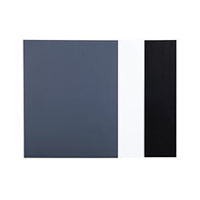 Load image into Gallery viewer, JJC 10&quot; x 8&quot; PVC White Balance Card Set for Achieving Perfect Color Balance in Your Photos - Including an 18% Neutral Grey Card, a White Card and a Black Card
