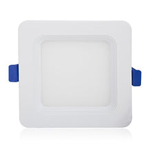 Load image into Gallery viewer, Maxxima 4 in. Dimmable Slim Square LED Downlight, Flat Panel Light Fixture, Recessed Retrofit, 700 Lumens, Warm White 2700K, 10 Watt, Junction Box Included
