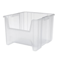 Akro-Mils 13018 Stack-N-Store Heavy Duty Stackable Open Front Plastic Storage Container Bin, (17-1/2-Inch x 16-1/2-Inch x 12-1/2-Inch), Clear, (2-Pack)