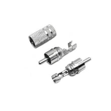 Load image into Gallery viewer, Vistric RCA Nickel Phono Male Plugs, Soldering Type (8 Pack)
