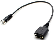 Load image into Gallery viewer, PC Headset Adapter Computer Stereo Headphone Dual 3.5mm to Phone Rj9/Rj10 Converter ONLY for Cisco IP Phones 7942 7945 7960 7960G 7961 8841 etc
