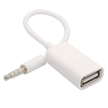 Load image into Gallery viewer, 3.5mm Male AUX Audio to USB 2.0 Female Cable Cord for Car MP3
