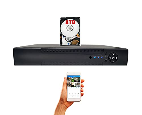 Evertech 16 Channel Digital Video Recorder H.264 / h.265 Hybrid 4in1 AHD TVI CVI Analog CCTV Security Camera DVR w/8TB HDD