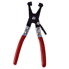 Load image into Gallery viewer, GAOHOU Auto Repair Tool Swivel Flat Band Hose Clamp Pliers Clamping Tool,Features Locking Ratchet That Holds The Clamp Open for Easy Clamp Installation and Removal
