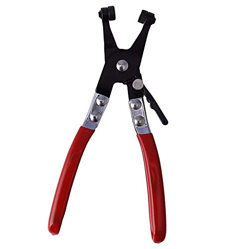 GAOHOU Auto Repair Tool Swivel Flat Band Hose Clamp Pliers Clamping Tool,Features Locking Ratchet That Holds The Clamp Open for Easy Clamp Installation and Removal