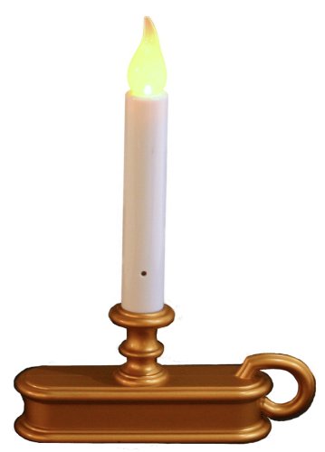 LED Christmas Window Christmas Candle with Sensor, Antique Finish, Cordless