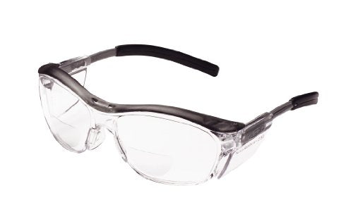 3 M Nuvo Reader Protective Eyewear 11436 00000 20 Clear Lens, Gray Frame, +2.5 Diopter