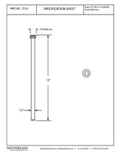 Load image into Gallery viewer, Westbrass D125-07 1/2&quot; x 12&quot; Flat Head Toilet Supply Riser, 12&quot;, Satin Nickel

