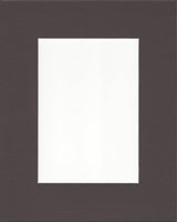 Pack of 5 11x14 Chocolate Brown Picture Mats with White Core for 8x10 Pictures