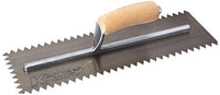 Kraft Tool PL630 Scratcher Trowel with 1/2 x 1/2-Inch V Notch, 16 x 5-Inch