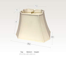 Load image into Gallery viewer, Royal Designs Rectangle Cut Corner Lamp Shade - Eggshell - (5 x 6.5) x (8 x 12) x 10
