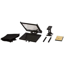 Load image into Gallery viewer, Ikan 15-inch Location/Studio Teleprompter w/Rolling Case, Adjustable Glass Frame, Easy to Assemble, Extreme Clarity (PT3500-TK) - Black
