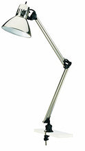 Load image into Gallery viewer, V-LIGHT Architect-Style CFL Swing-Arm Task Lamp with Non-Skid Table/Desk Clamp, Brushed Nickel (CAEN804C)

