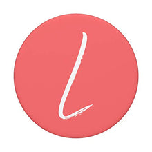 Load image into Gallery viewer, Coral and White PopSocket Pink ~ With First Initial Letter L
