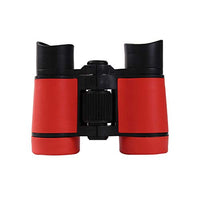 Moolo Binocular Telescope, Outdoor Travel Sightseeing Bird Watching Rubber Children Binoculars (Color : Red)