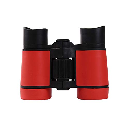 Moolo Binocular Telescope, Outdoor Travel Sightseeing Bird Watching Rubber Children Binoculars (Color : Red)