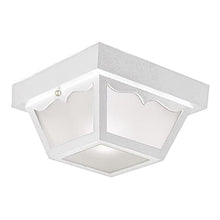 Load image into Gallery viewer, Design House 501858 Traditional 2-Light Outdoor/Indoor Ceiling Light Dimmable with Frosted Glass for Porch Entryway Patio, White
