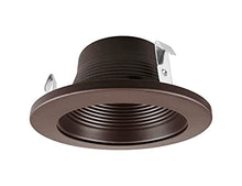 Load image into Gallery viewer, NICOR Lighting 4 inch Oil-Rubbed Bronze Recessed Baffle Trim for MR16 Bulb (14002OB-OB)
