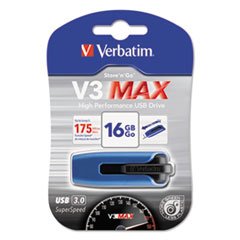 - V3 Max, USB 3.0 Drive, 64GB, Metallic Blue