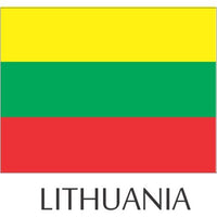 Lithuania Flag Hard Hat Helmet Decals Stickers - 12 Pieces