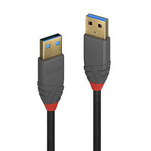 Load image into Gallery viewer, LINDY 36751 1 m Anthra Line USB 3.0 Type A to A Cable - Black
