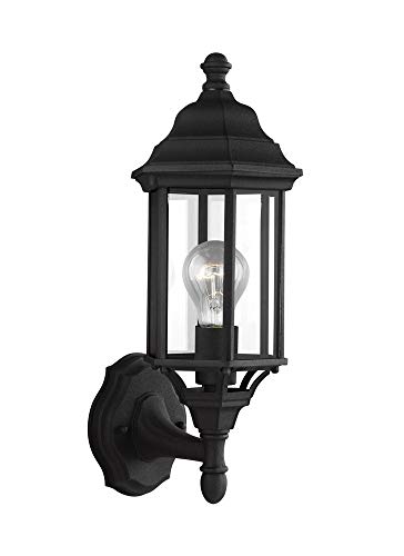 Sea Gull Lighting Generation 8538701-12 Transitional One Light Outdoor Wall Lantern from Seagull-Sevier Collection in Black Finish, Small