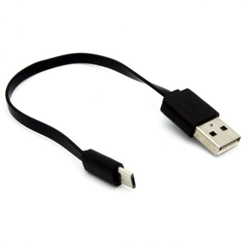 Selna Premium Black Short Flat USB Cable Charging Power Cord Data Sync Wire for AT&T LG Optimus G Pro - AT&T LG Thrill 4G - AT&T Motorola Atrix 2 - AT&T Motorola Atrix HD - AT&T Motorola Moto X