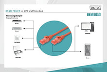 Load image into Gallery viewer, Digitus CAT 6 U-UTP Patch Cable, 1m, Network LAN DSL Ethernet Cable, LSZH, Copper, AWG 26/7, red
