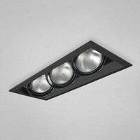 Eurofase TE133-01 3-Light PAR30 Recessed Mutiple Strip Trim, Black