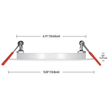 Load image into Gallery viewer, Globe Electric 4&quot; LED Integrated Ultra Slim Recessed Lighting Kit 4-Pack, 9 Watts, Energy Star, IC Rated, Dimmable, Wet Rated, Fixed Flood, White Finish, 91119
