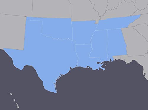 TOPO GPS Map for Garmin US Southern Sates AR OK TX AL KY MS TN LA