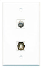 Load image into Gallery viewer, RiteAV - 1 Port Coax Cable TV- F-Type 1 Port USB B-B Wall Plate - Bracket Included
