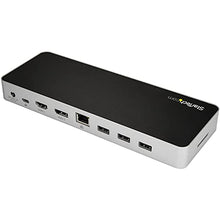 Load image into Gallery viewer, StarTech.com USB C Dock - Dual Monitor HDMI &amp; DisplayPort 4K 30Hz - USB Type-C Laptop Docking Station 60W Power Delivery, SD, 4-Port USB-A 3.0 Hub, GbE, Audio - Thunderbolt 3 Compatible (DK30CHDDPPD)
