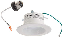 Load image into Gallery viewer, RL 4 in. Matte White Integrated LED Recessed Lighting Retrofit Downlight Baffle Trim with 90 CRI, 3500K Bright White
