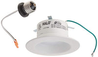 RL 4 in. Matte White Integrated LED Recessed Lighting Retrofit Downlight Baffle Trim with 90 CRI, 3500K Bright White