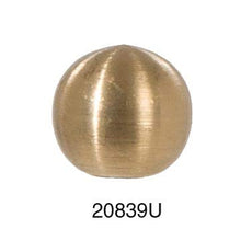 Load image into Gallery viewer, B&amp;P Lamp 3/4&quot; Diameter Brass Ball Finial, 1/4-27F, Unf
