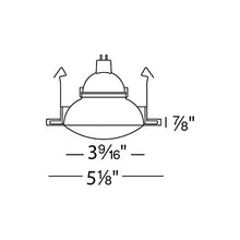 Load image into Gallery viewer, WAC Lighting HR-D418-S-WT 4-Inch Shower Light Flat Glass
