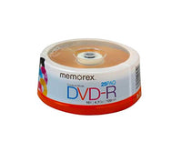 Memorex DVD Recordable Media - DVD-R - 16x - 4.70 GB - 25 Pack Spindle 05706