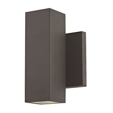 Load image into Gallery viewer, LED Square Cylinder Outdoor Wall Light Up/Down Bronze 2700K
