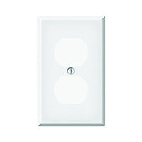 Pro-White Steel Smooth Outlet Wall Plate