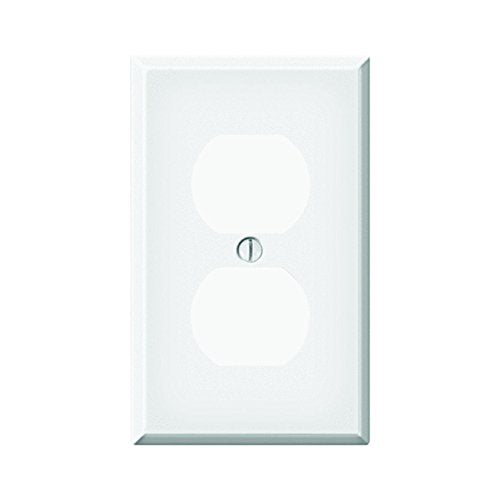 Pro-White Steel Smooth Outlet Wall Plate
