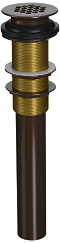 Jaclo 816-EB C.O. Plug Grid Style Drain without Overflow Holes for Extra Thick Basins, Europa Bronze